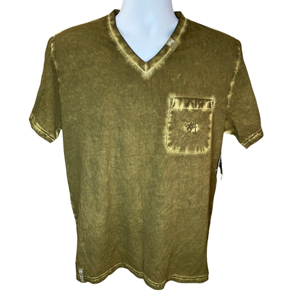 LRG Lifted Research Group Men’s Size M The Cold World V-Neck Tee NEW
